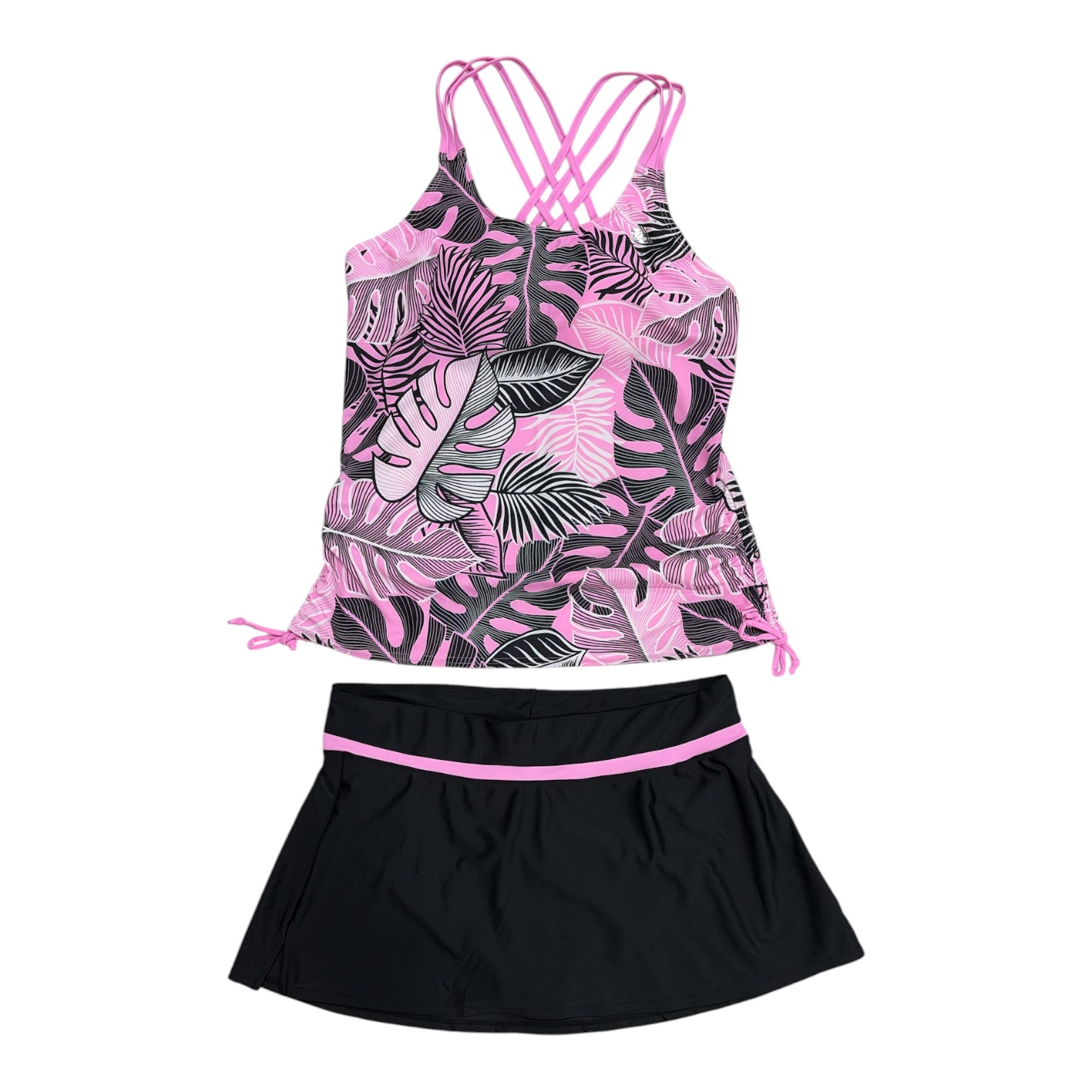 ZeroXposur Women’s 2 Piece Fashion Scoop Neck Tankini Set